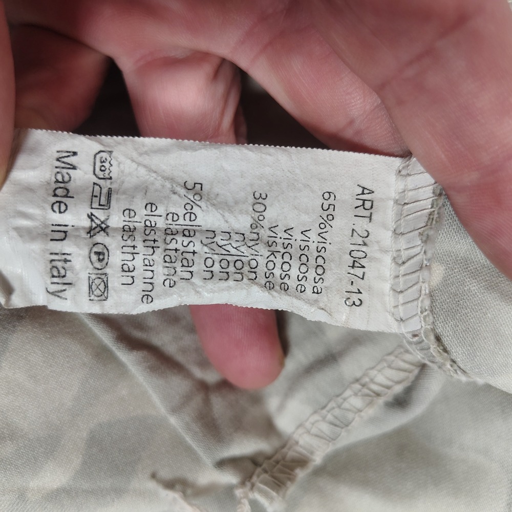 Free for Humanity Jogger Pants Women M Grey Camo Drawstring Viscose Blend Italy - Picture 4 of 8